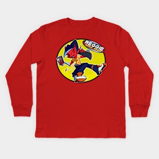 Reggie Radical Grinder Kids Long Sleeve T-Shirt